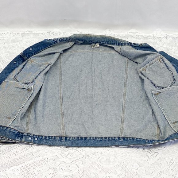 Vintage Denim Men's Carhartt jean jacket Streetwear Retro made in USA Large - Picture 10 of 13